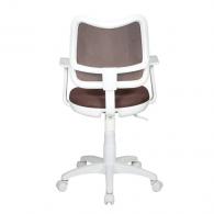 Кресло CH-W797/BR с подлокотниками, коричневое, пластик белый, CH-W797/BR/TW-1